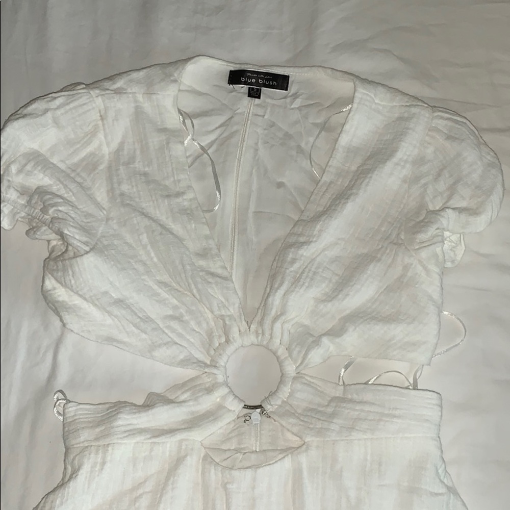 White Boutique Dress Cut-outs